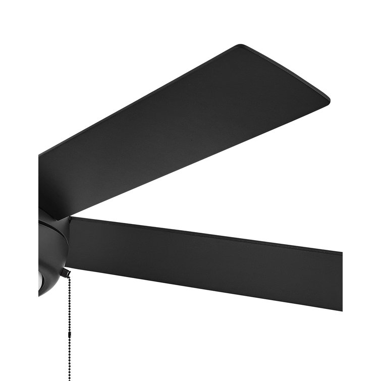 Matte Black 52'' LED Ceiling Fan with Reversible Wood Blades