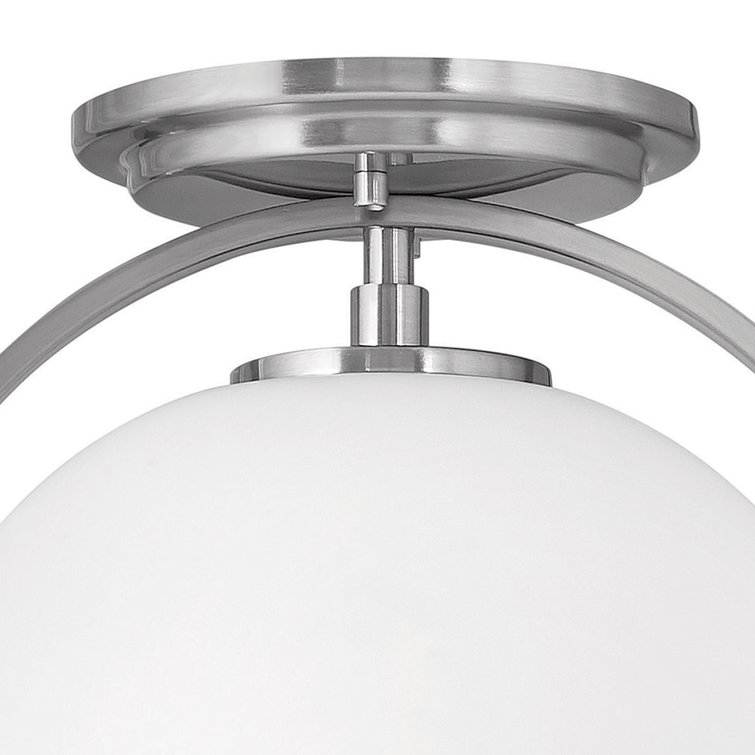 Somerset 11.5'' Brushed Nickel Globe Pendant with Etched Opal Glass