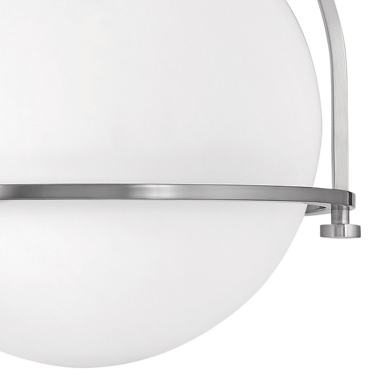 Somerset 11.5'' Brushed Nickel Globe Pendant with Etched Opal Glass