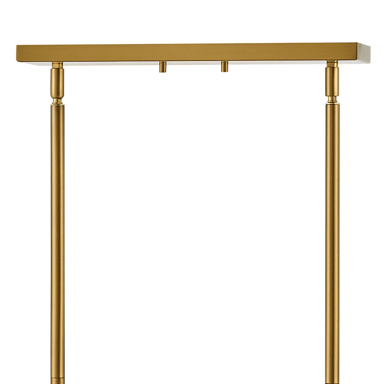Alchemy 10-Light Lacquered Brass Cage Linear Chandelier