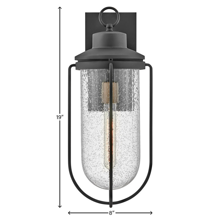 Remi Black and Bronze Aluminum Outdoor Wall Light