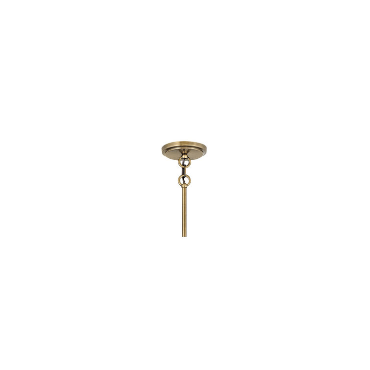 Warm Brass and Black 4-Light Drum Chandelier