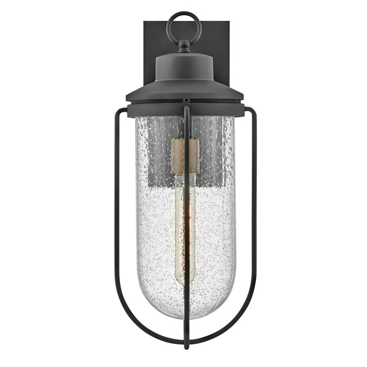 Remi Black and Bronze Aluminum Outdoor Wall Light