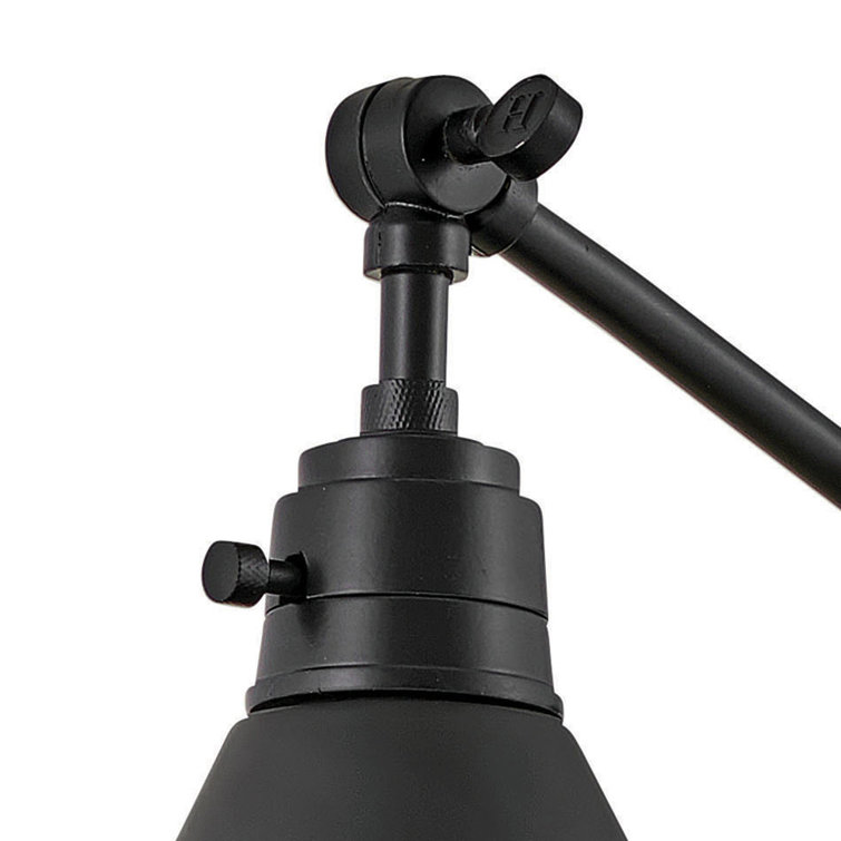 Black Adjustable Steel Single Light Wall Sconce