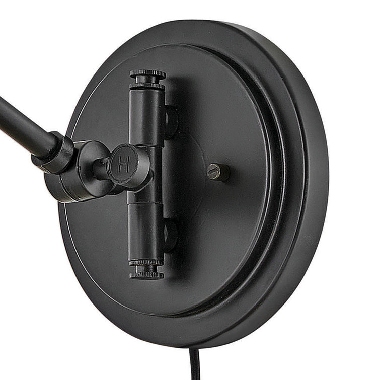 Black Adjustable Steel Single Light Wall Sconce