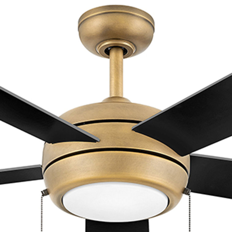 Heritage Brass 52'' Ceiling Fan with LED Light and Reversible Blades