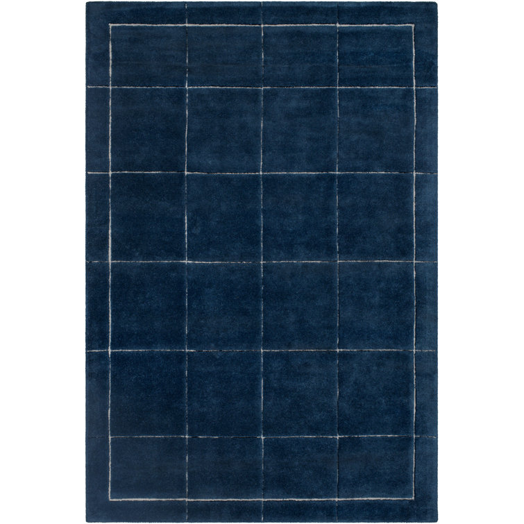 Mallory Marine Blue Hand Tufted Wool Area Rug 8' x 10'