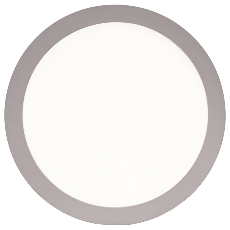 Silver LED Energy Star Outdoor Flush Mount Light, 7" Square