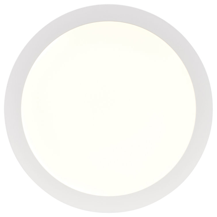 White Acrylic 9" Round LED Flush Mount Light