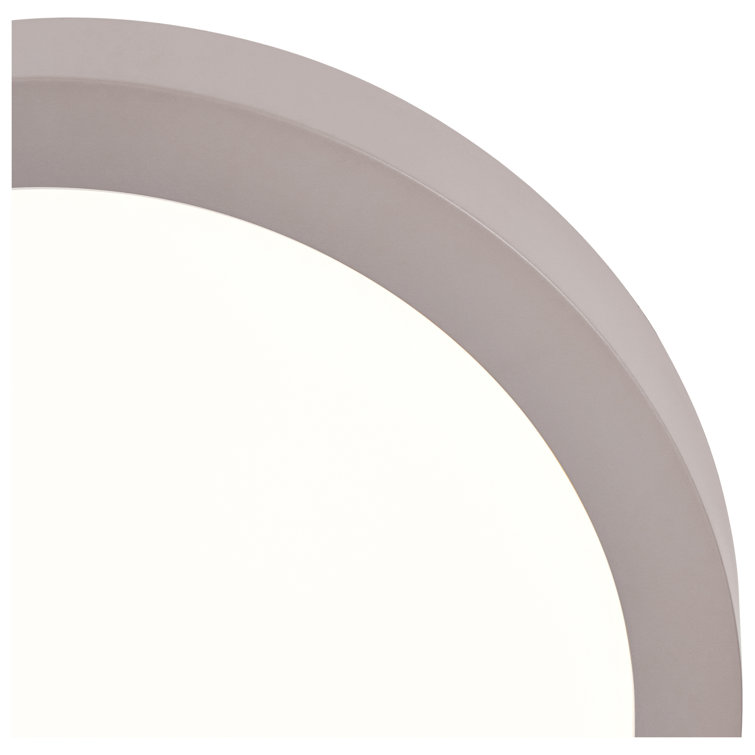 Silver LED Energy Star Outdoor Flush Mount Light, 7" Square