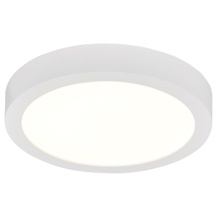 White Acrylic 9" Round LED Flush Mount Light