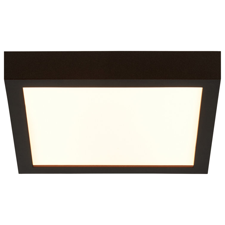 Ulko Exterior Contemporary Bronze LED Flush Mount - 9"x9"