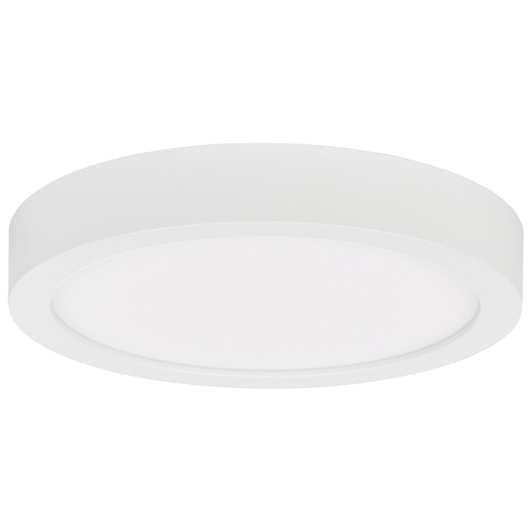 White Acrylic 9" Round LED Flush Mount Light