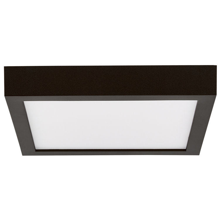 Ulko Exterior Contemporary Bronze LED Flush Mount - 9"x9"