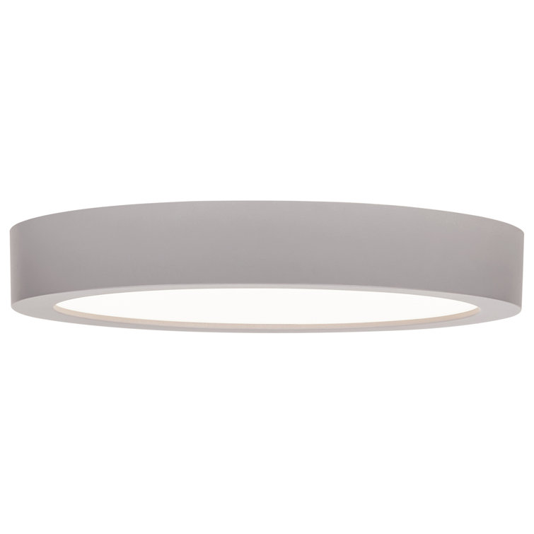 Silver LED Energy Star Outdoor Flush Mount Light, 7" Square