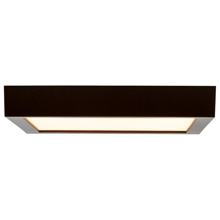 Ulko Exterior Contemporary Bronze LED Flush Mount - 9"x9"