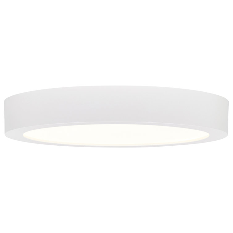 White Acrylic 9" Round LED Flush Mount Light