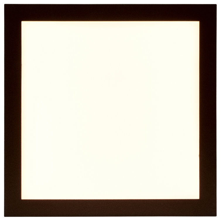 Ulko Exterior Contemporary Bronze LED Flush Mount - 9"x9"