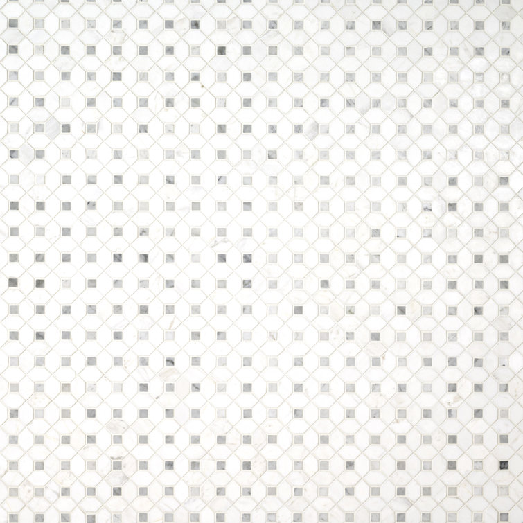Bianco Dolomite Polished Marble 12x12 Mosaic Tile
