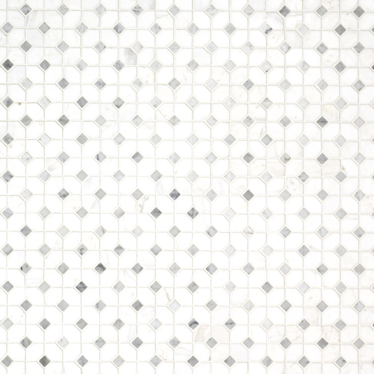 Bianco Dolomite Polished Marble 12x12 Mosaic Tile