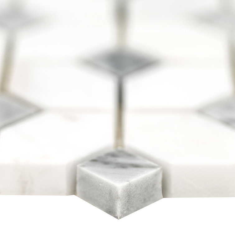 Bianco Dolomite Polished Marble 12x12 Mosaic Tile