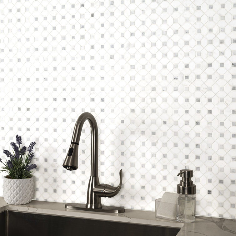 Bianco Dolomite Polished Marble 12x12 Mosaic Tile