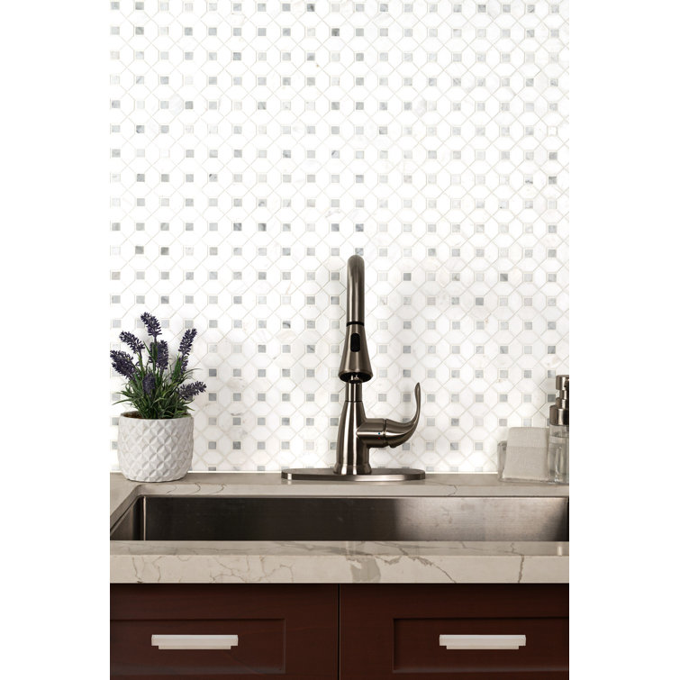 Bianco Dolomite Polished Marble 12x12 Mosaic Tile