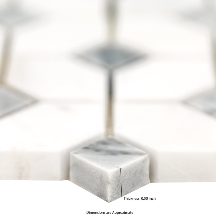 Bianco Dolomite Polished Marble 12x12 Mosaic Tile