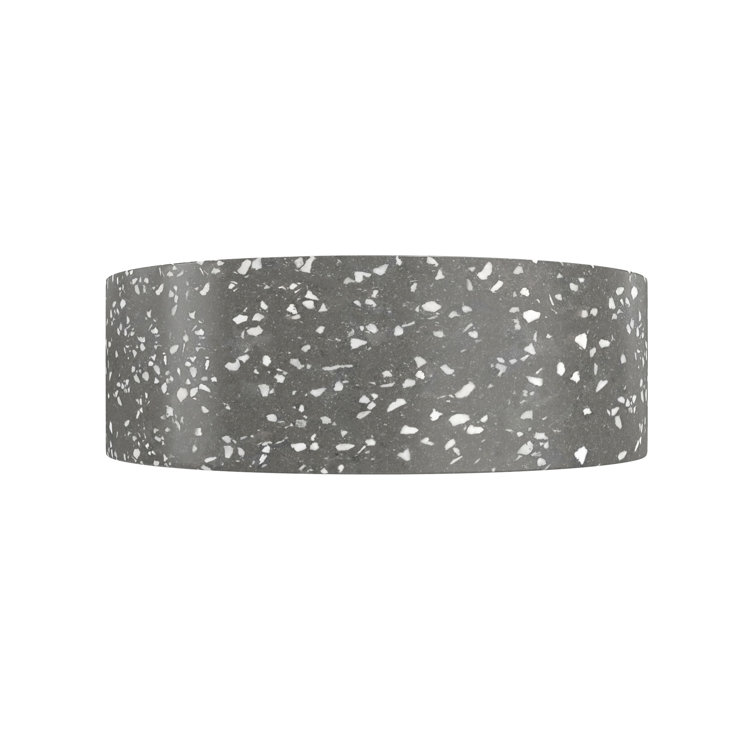 Ambia Dark Grey Terrazzo Round Above-Counter Vessel Sink