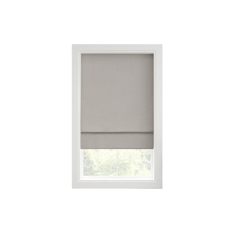 Gray Cordless Blackout Fabric Roman Shade 23x64