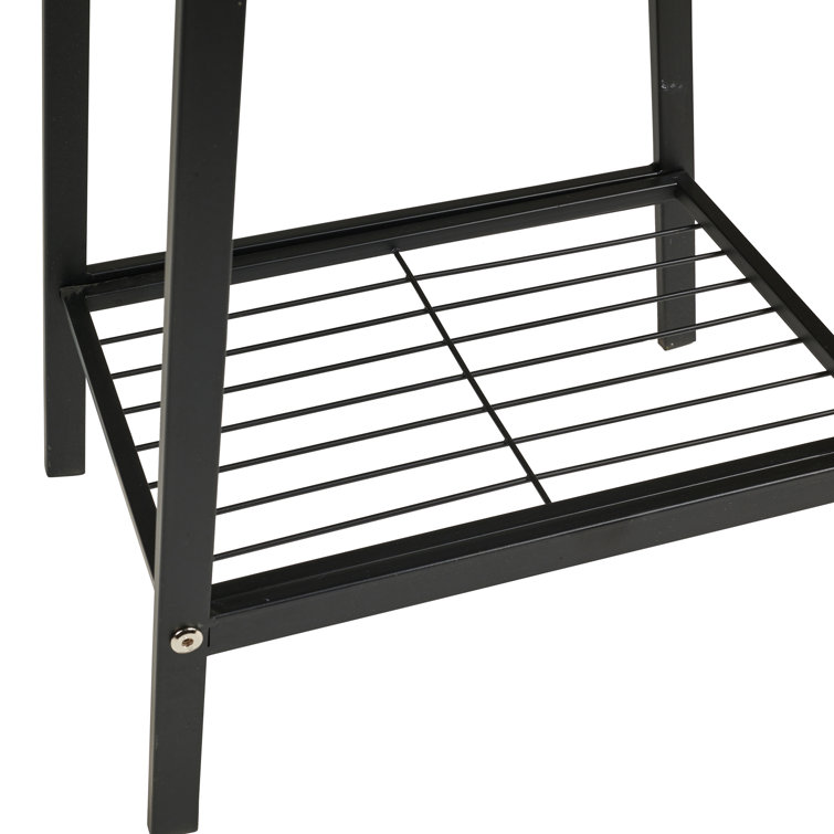 Black Metal 3-Tier Outdoor Plant Stand