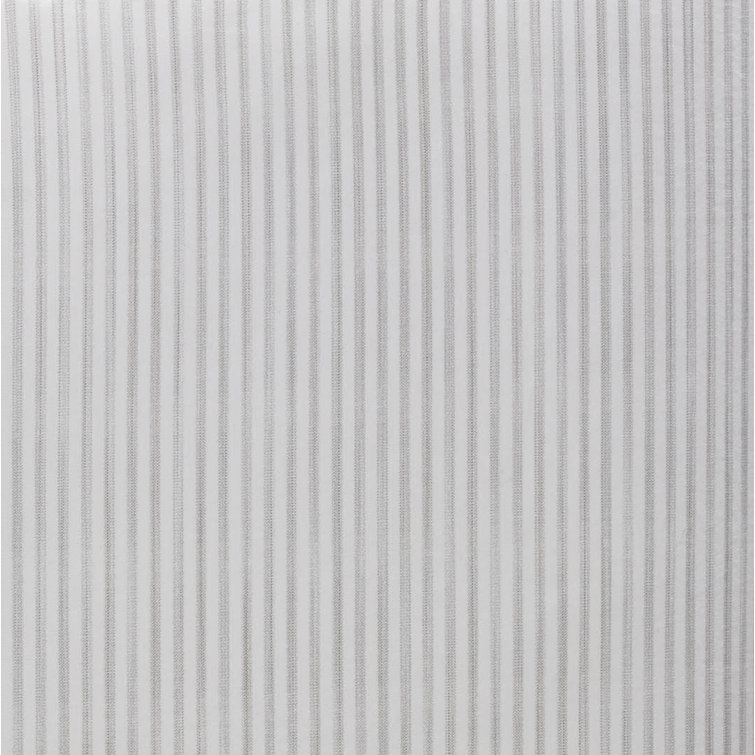 Gray Striped Cotton Percale Queen Sheet Set