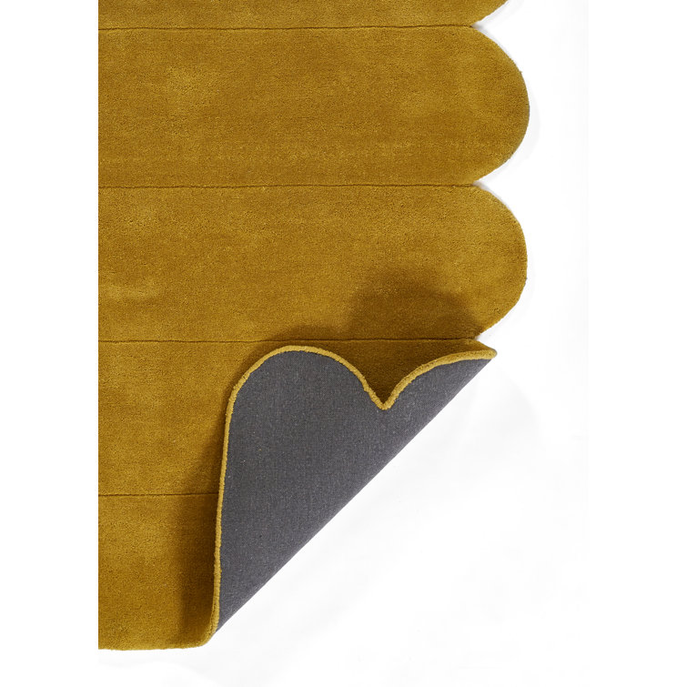 Dabria Hand Tufted Solid Wool Turmeric Runner Rug