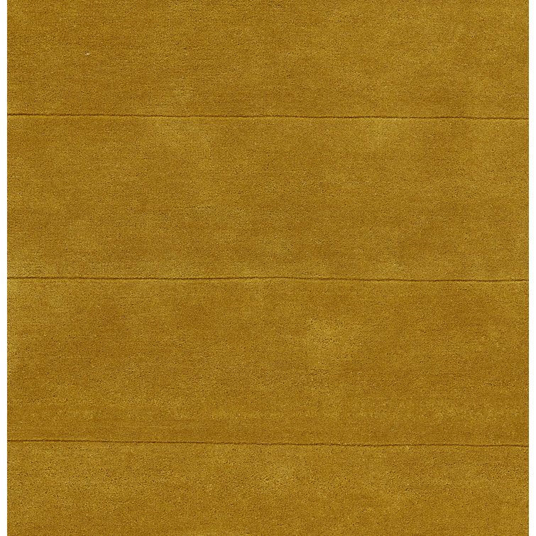 Dabria Hand Tufted Solid Wool Turmeric Runner Rug