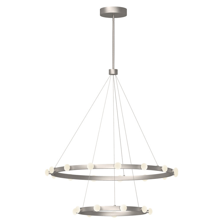 Rezz 38.5" Brushed Nickel LED Linear Chandelier