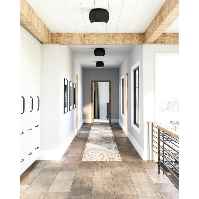 Croft Duo-Toned Matte Black and White LED Flush Mount