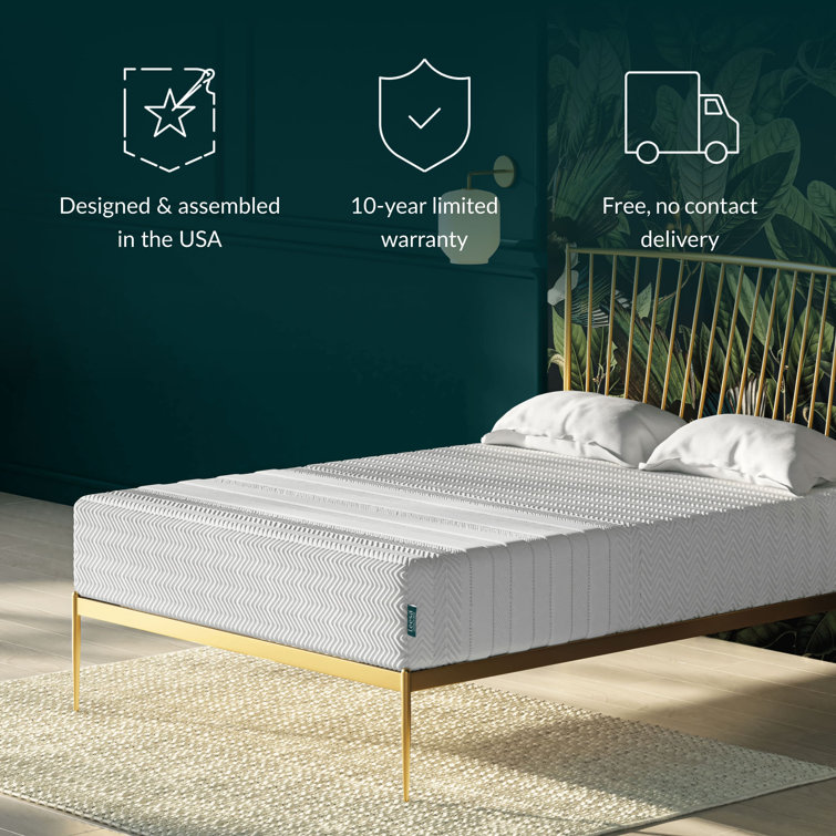 EcoLux Twin XL Innerspring Mattress with Organic Cotton and Merino Wool
