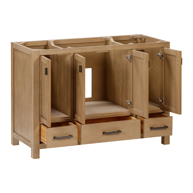 Modero 48" Brushed Oak Single Bathroom Vanity Base