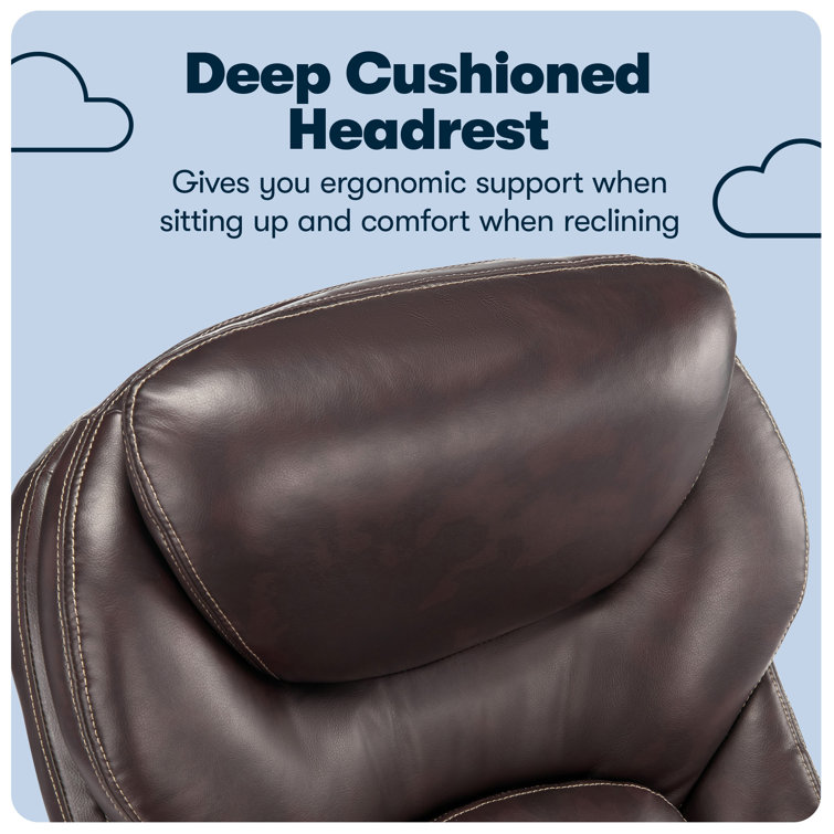 Chestnut Brown Faux Leather Executive Swivel Office Chair