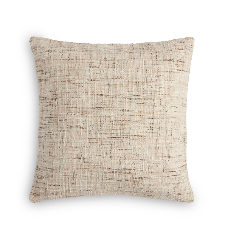 Durand Natural Linen Reversible Throw Pillow
