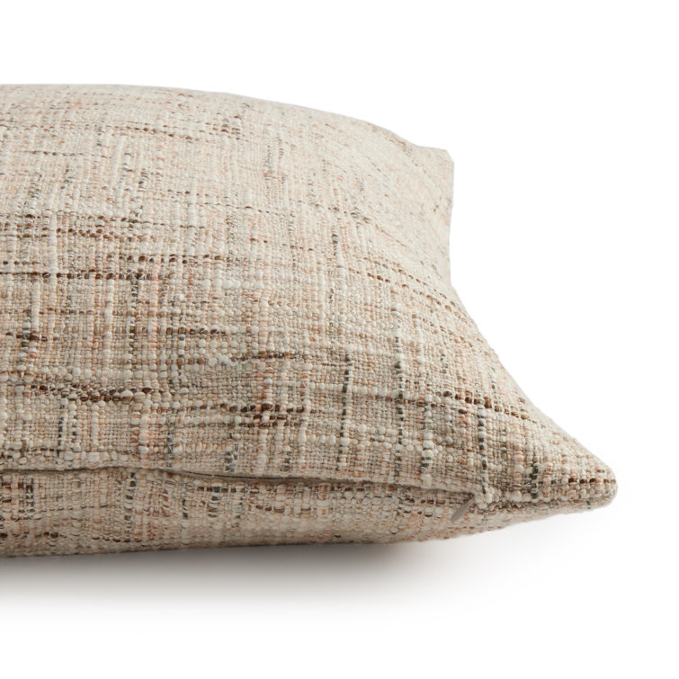 Durand Natural Linen Reversible Throw Pillow