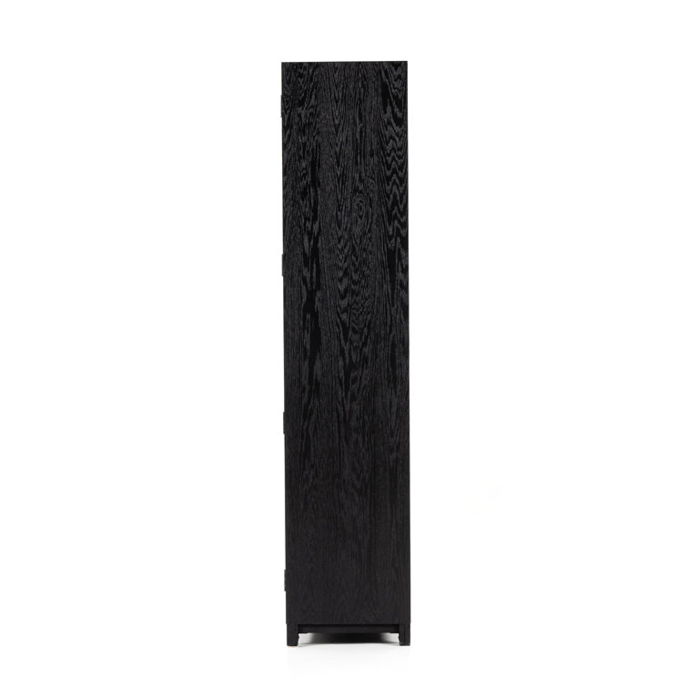 Millie Matte Black and Oak Double Display Cabinet