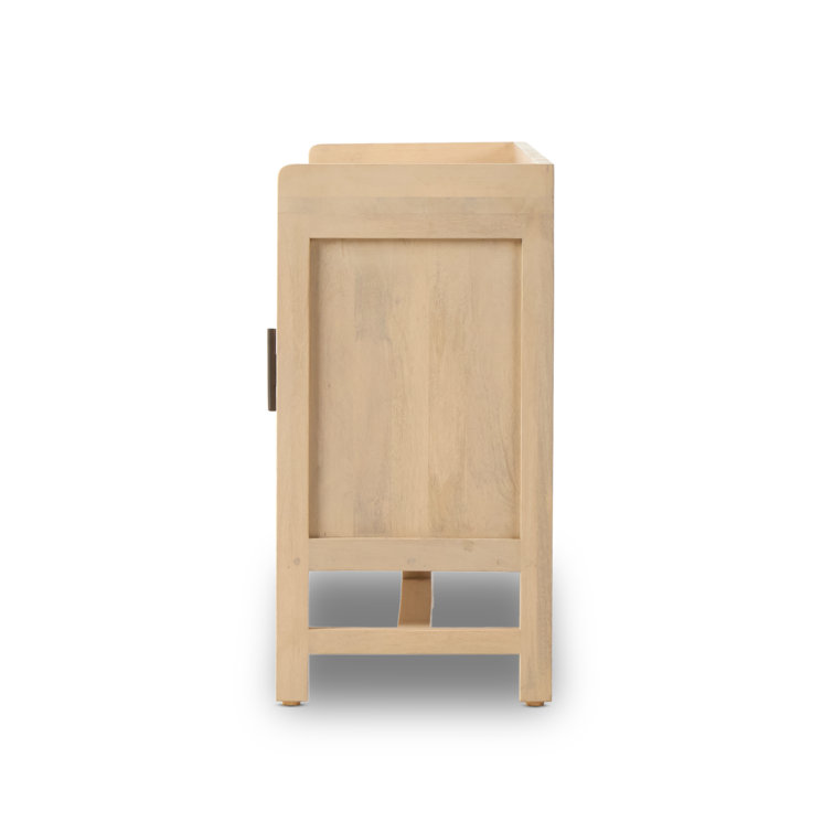 Natural Mango and Cane 96'' Sideboard with Iron Hardware
