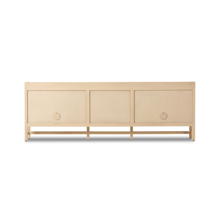 Natural Mango and Cane 96'' Sideboard with Iron Hardware