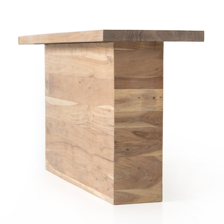 Ridley Natural Acacia Wood 61" Modern Console Table
