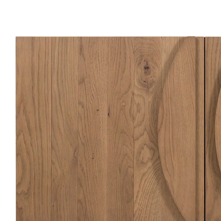 Natural Oak Veneer 80'' Modern Sideboard