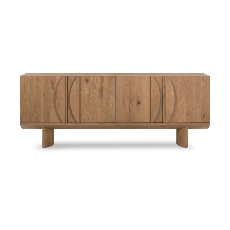 Natural Oak Veneer 80'' Modern Sideboard