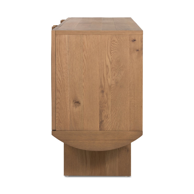 Natural Oak Veneer 80'' Modern Sideboard