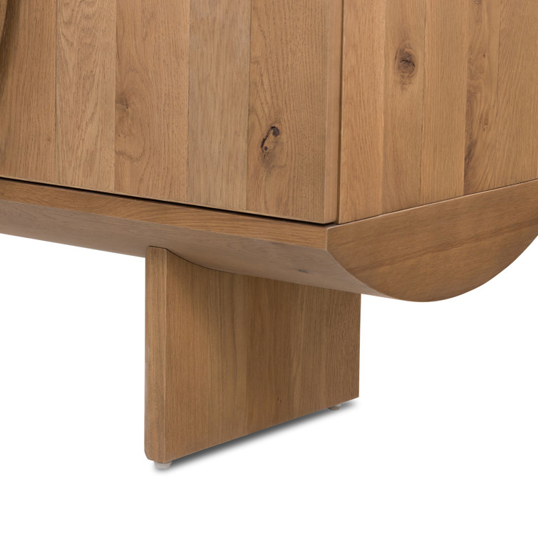 Natural Oak Veneer 80'' Modern Sideboard
