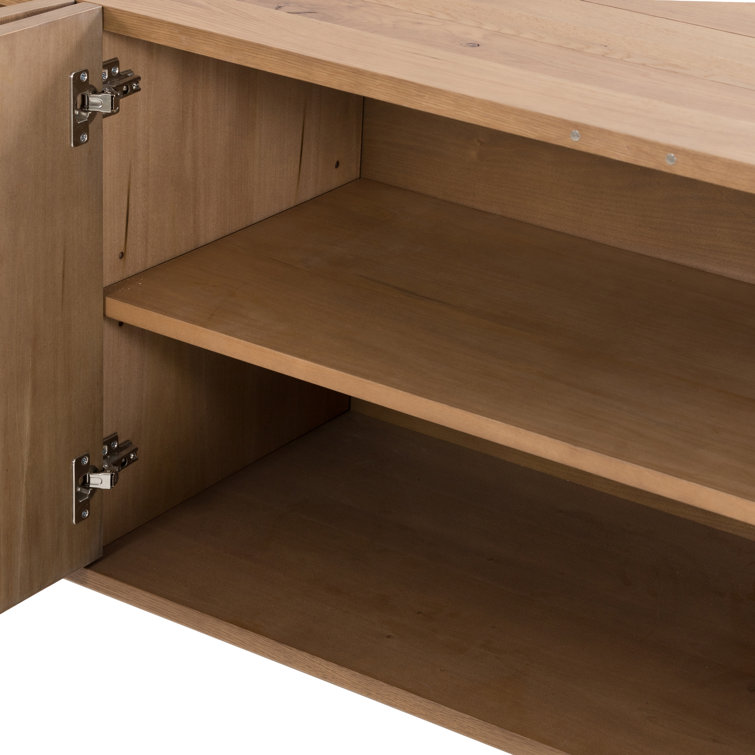 Natural Oak Veneer 80'' Modern Sideboard